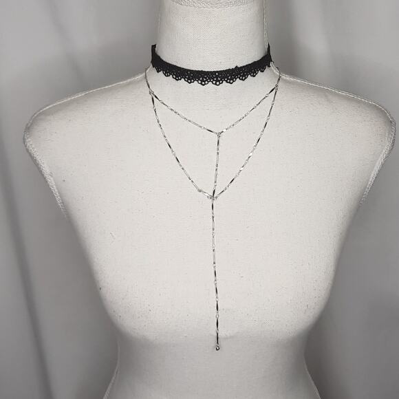 Mia Collection Choker & Chain Necklace Set - Picture 1 of 9